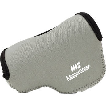 MegaGear Ultralight Neoprene Case for Panasonic Lumix DC-GX850, DC-GF9, DMC-GF8, or DMC-GF7 with 12-32mm (Gray)