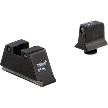 Trijicon Glock Suppressor Night Sight Set with Green Lamp (Black)