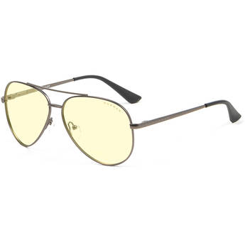 GUNNAR Maverick Computer Glasses (Gunmetal Frame, Amber Lens Tint)