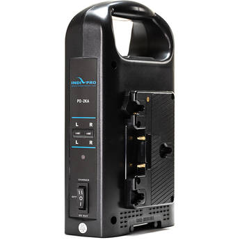 IndiPRO Tools Gold Mount Dual Battery Charger with XLR Output