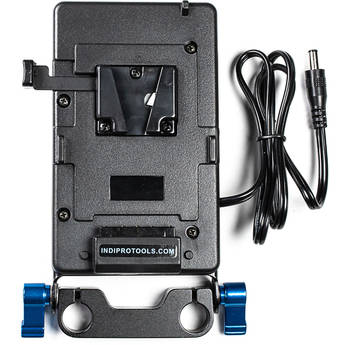 IndiPRO Tools V-Mount Plate for Blackmagic Cinema & Production Camera 4K (15mm Rod Bracket)
