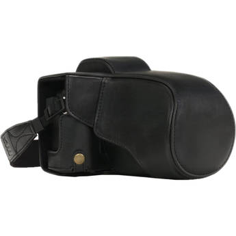 MegaGear Ever Ready PU Leather Case and Strap for Olympus OM-D E-M5 Mark II with 12-40mm Lens (Black)