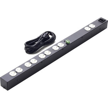Lowell Manufacturing 10-Outlet ACS-1510-RPC Power Strip with 6' IEC Detachable Cord (15A)