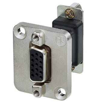 15-Pin D-Sub Female-Female Feed Through Adapter D-Shape Housing (Nickel)