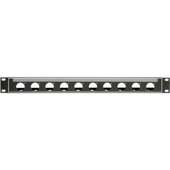 Lowell Manufacturing 1 RU Rack Panel for up to 10 Neutrik D or Switchcraft E Series Connectors