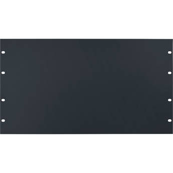 Lowell Manufacturing Rack Panel Steel Economy Flat Panel 14-AWG (6 RU, Black)