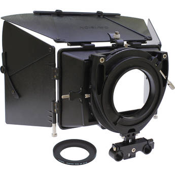 Cavision 4 x 5.65 Matte Box Kit with Accessories & Dual-Rod Bracket with T-Part for Select Sony/JVC Cameras
