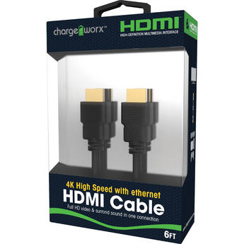 ChargeWorx High-Speed HDMI Cable with Ethernet (6')
