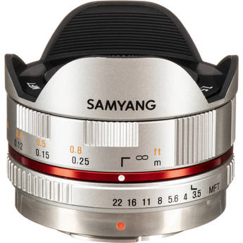 Samyang 7.5mm f/3.5 UMC Fisheye MFT Lens - Silver