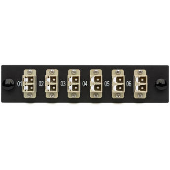 Camplex 6-Port LC Duplex Multi-Mode Fiber Adapter Plate Module with Phosphor Bronze Connectors (Beige)