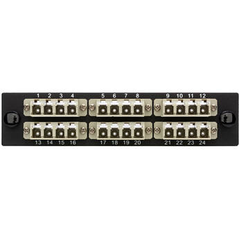 Camplex 6-Port LC Quad Multi-Mode Fiber Adapter Plate Module with Phosphor Bronze Connectors (Beige)