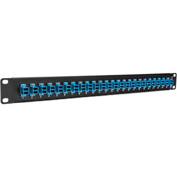 Camplex 24-Port Patch Panel Preloaded with LC Duplex Single Mode Adapters (Blue)