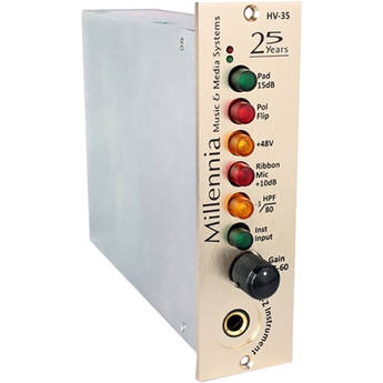 Millennia HV-35 Anniversary Edition 500-Series Microphone and Instrument Preamplifier (Champagne-Gold)