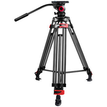 miliboo Portable Aluminum Camera Tripod with Fluid Head & Mid-Level Spreader