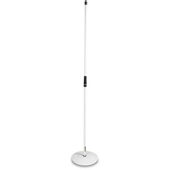 Gravity Stands Microphone Stand with Round Base (White)