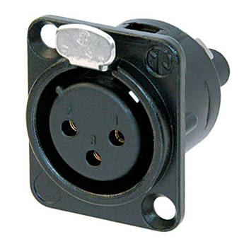 Neutrik NC3FD-S-1-B Three-Pin XLR Female Receptacle (Black Shell)