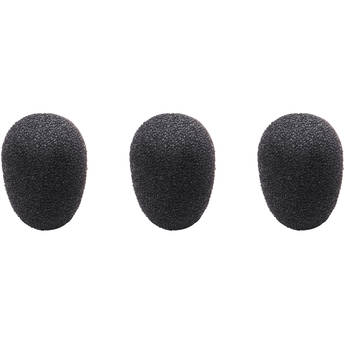 Audio-Technica AT8171 Foam Windscreen for BP89X Headworn Microphones (Black, 3-Pack)