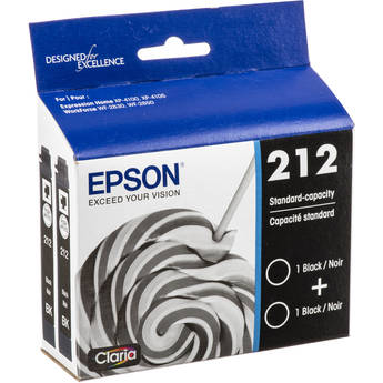 Epson Claria 212 Standard-Capacity Black Ink Cartridge (2-Pack)