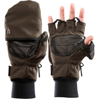 The Heat Company Heat 2 Softshell Mitten Gloves (Size 9, Tarmac Green)