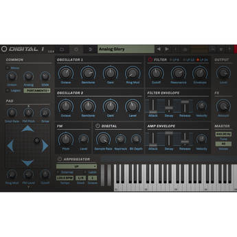 tracktion RetroMod Digital 1 - '80s Synthesizer Virtual Instrument (Download)