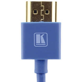 Kramer C-HM/HM/PICO/BL-3 Ultra-Slim Flexible High-Speed HDMI Cable with Ethernet (Blue, 3')