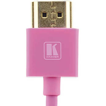 Kramer C-HM/HM/PICO/PK-10 Ultra-Slim Flexible High-Speed HDMI Cable with Ethernet (Pink, 10')