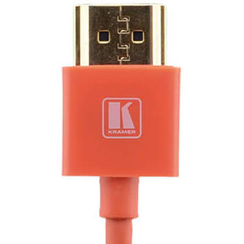 Kramer C-HM/HM/PICO/RD-3 Ultra-Slim Flexible High-Speed HDMI Cable with Ethernet (Red, 3')