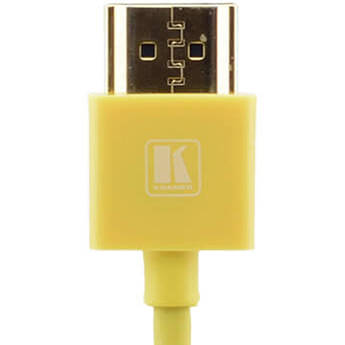 Kramer C-HM/HM/PICO/YL-3 Ultra-Slim Flexible High-Speed HDMI Cable with Ethernet (Yellow, 3')
