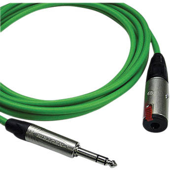 Canare Starquad TRSM-TRSF Extension Cable (Green, 50')