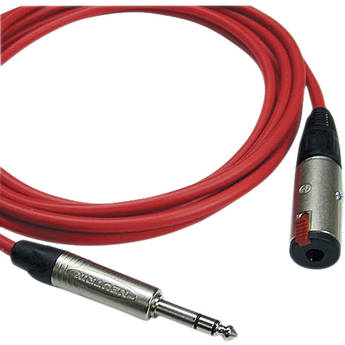 Canare Starquad TRSM-TRSF Extension Cable (Red, 3')