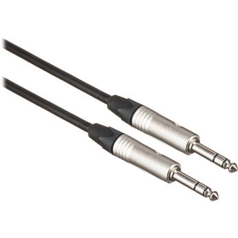 Canare Star Quad 1/4" TRS Male to 1/4" TRS Male Cable (Black, 3')