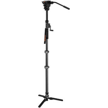 E-Image Carbon Fiber Monopod with Hand Crank and GH03F Fluid Head