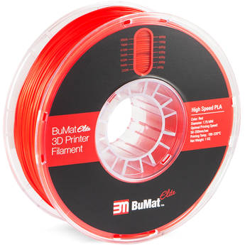 BuMat Elite 1.75mm High-Speed PLA Filament (1kg, Red 5C)