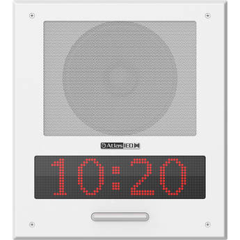 AtlasIED 8" In-Wall/In-Ceiling PoE+ IP Loudspeaker System with Microphone, LED Display and Flasher