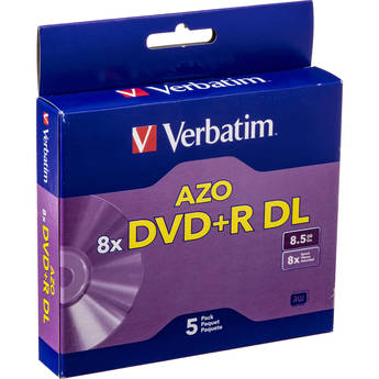 Verbatim DVD+R Double Layer, Recordable Disc in Jewel Case (Pack of 5)