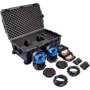 Nila Double Varsa V2 Bi-Color LED Kit with Gold Mount Battery Plates