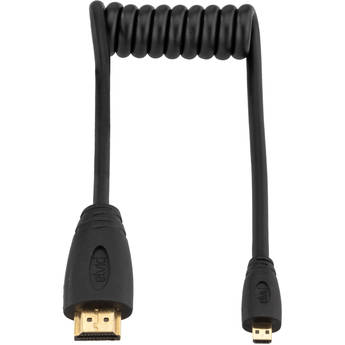 Elvid HDMIAD-015-C Coiled High-Speed Micro-HDMI to HDMI Cable (8 to 18")