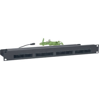 Lowell Manufacturing Rackmount Panel with Blower Fans, 19" x 1U, 4 Fans (3.5") with Guards, 90CFM, Thermo-Probe