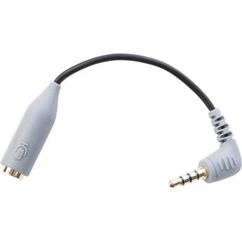 Movo Photo MC3 3.5mm TRS Female to 3.5mm TRRS Male Microphone Adapter Cable for Smartphones