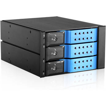 iStarUSA Trayless 2 x 5.25" Drive Bay to 3 x 3.5" Drive Bay HDD Rack (Blue)