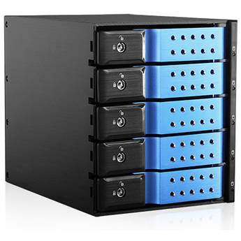 iStarUSA 3x 5.25" to 4x 3.5" 12Gb/S Cage - Blue