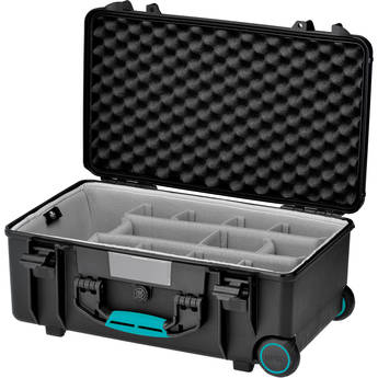 HPRC 2550 Wheeled Hard Case with Second Skin Insert & Dividers (Black with Blue Handle)