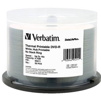 Verbatim DVD-R 4.7GB 16X DataLifePlus, Printable (50)