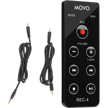 Movo Photo REC-4 Wired Remote Control for Zoom Portable Digital Handy Recorders