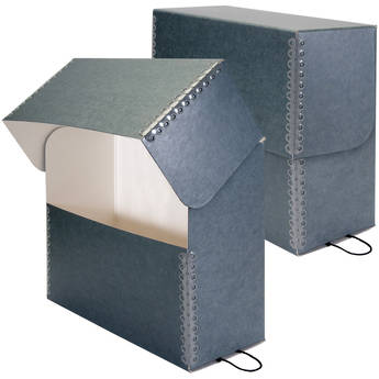 Lineco Letter Archival Document Storage Case (Blue/Gray)