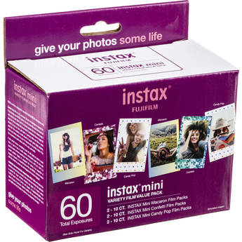 FUJIFILM instax mini Instant Film Variety Value Pack (60 Exposures)