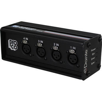 Pro Co Sound Dante 4-Channel Input Drop Box