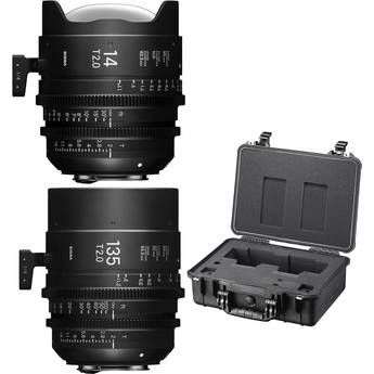 Sigma 14/135mm Fully Luminous FF High Speed Prime Lens Kit with Case (EF Mount)