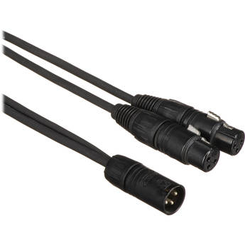 Pro Co Sound XLR Male to 2 XLR Female Y-Cable - 1'