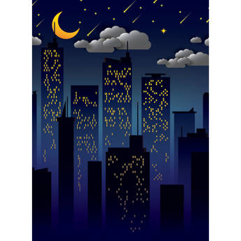 Click Props Backdrops Vinyl Backdrop (Superhero Night, 7 x 9.5')